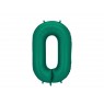 Palloncino compleanno numero 0 verde scuro | Gallinasmilza