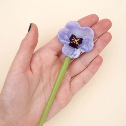 Molletta per capelli a forma di viola | Gallinasmilza 2