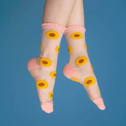 Calzini trasparenti con girasoli | Gallinasmilza 2