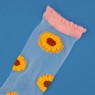 Calzini trasparenti con girasoli | Gallinasmilza