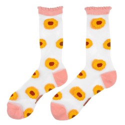 Calzini trasparenti con girasoli | Gallinasmilza