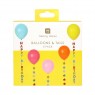 Palloncini multicolor con stelline e scritta Happy Birthday |
