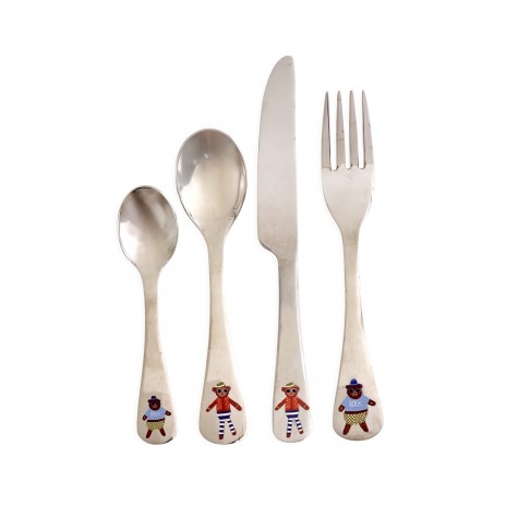 Set posate bimbo con stampa Rock Bear | Gallinasmilza