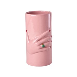 Vaso in ceramica rosa con...