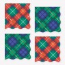 Tovagliolini di carta natalizi con stampa tartan | Gallinasmilza