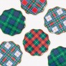 Piattini di carta con stampa tartan | Gallinasmilza