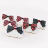 Segnaposti natalizi con fiocchi tartan | Gallinasmilza