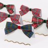 Segnaposti natalizi con fiocchi tartan | Gallinasmilza