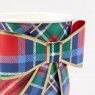 Bicchieri di carta con stampa tartan e fiocco | Gallinasmilza