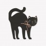Tovaglioli di carta di Halloween a forma di gatto nero |