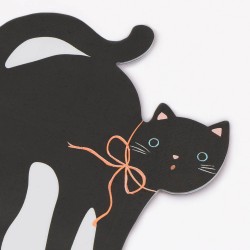 Tovaglioli di carta di Halloween a forma di gatto nero | 2