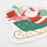 Tovaglioli di carta con stampa slitta di Babbo Natale |