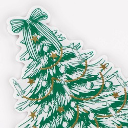 Tovaglioli di carta a forma di albero di Natale Toile de Jouy | 2