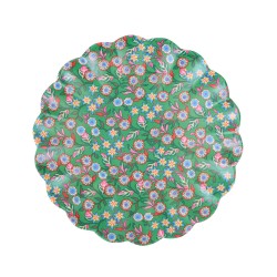 Piattino da dolce in melamina verde floreale Meri Meri x
