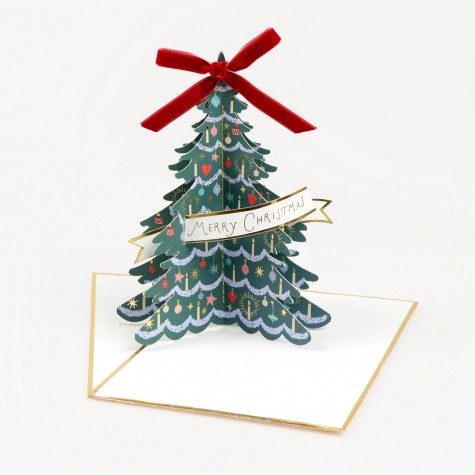 Biglietto di auguri natalizi albero 3D | Gallinasmilza