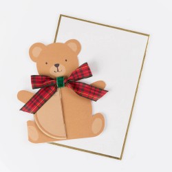 Biglietto di auguri natalizi orsetto 3D | Gallinasmilza 2