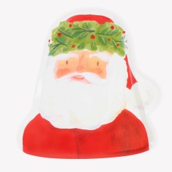 Piatti di carta a forma di testa di Babbo Natale | Gallinasmilza