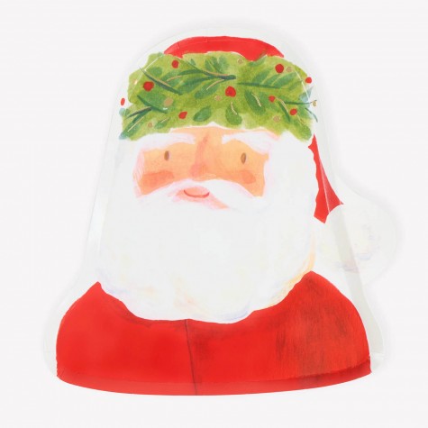 Piatti di carta a forma di testa di Babbo Natale | Gallinasmilza