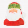 Piatti di carta a forma di testa di Babbo Natale | Gallinasmilza