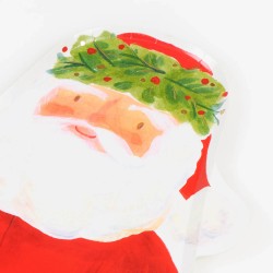 Piatti di carta a forma di testa di Babbo Natale | Gallinasmilza 2