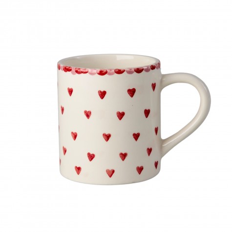 Tazza mug in ceramica con cuori