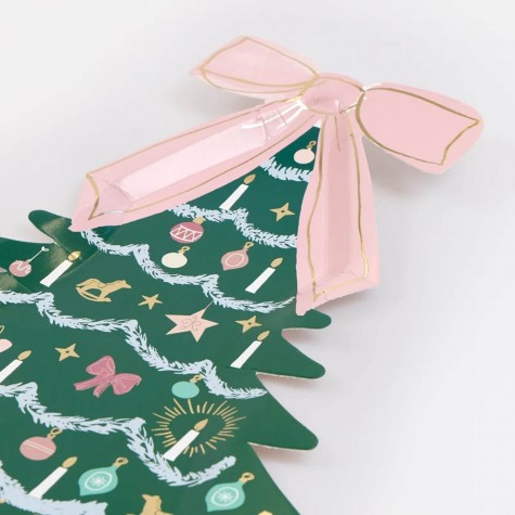 Piatti di carta Albero di Natale Meri...