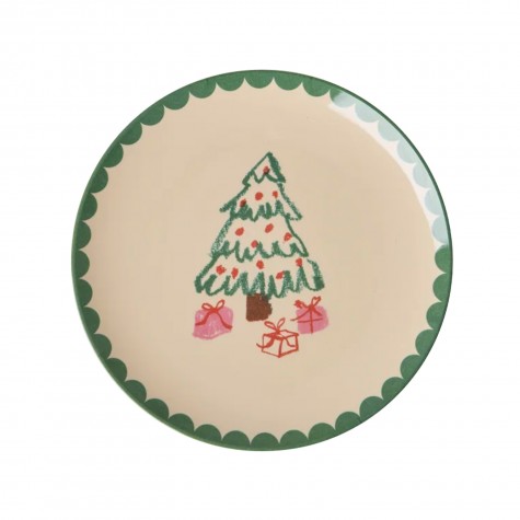 Piattino da dolce con stampa Albero...