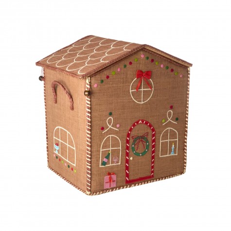 Casetta portagiochi in rafia Gingerbread