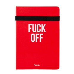 Quaderno A5 rosso "Fuck...