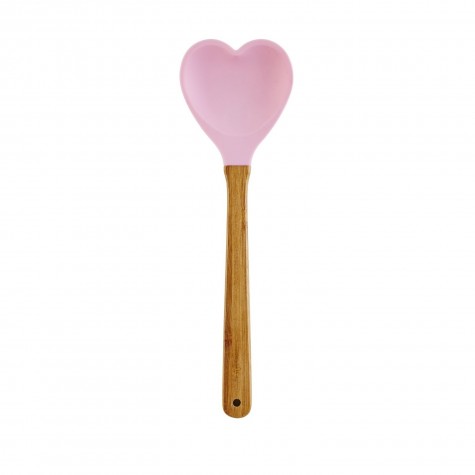 30 cm 20 cucchiai in legno da forno per degustazione di cottura a forma di cuore 