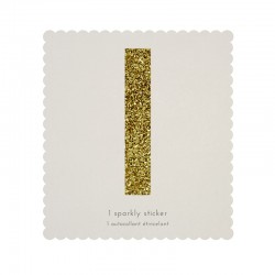 Lettera adesiva glitter dorata