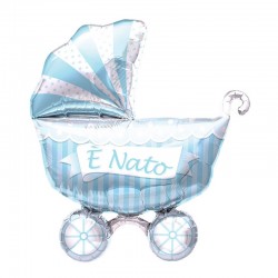 Palloncino azzurro a forma di culla